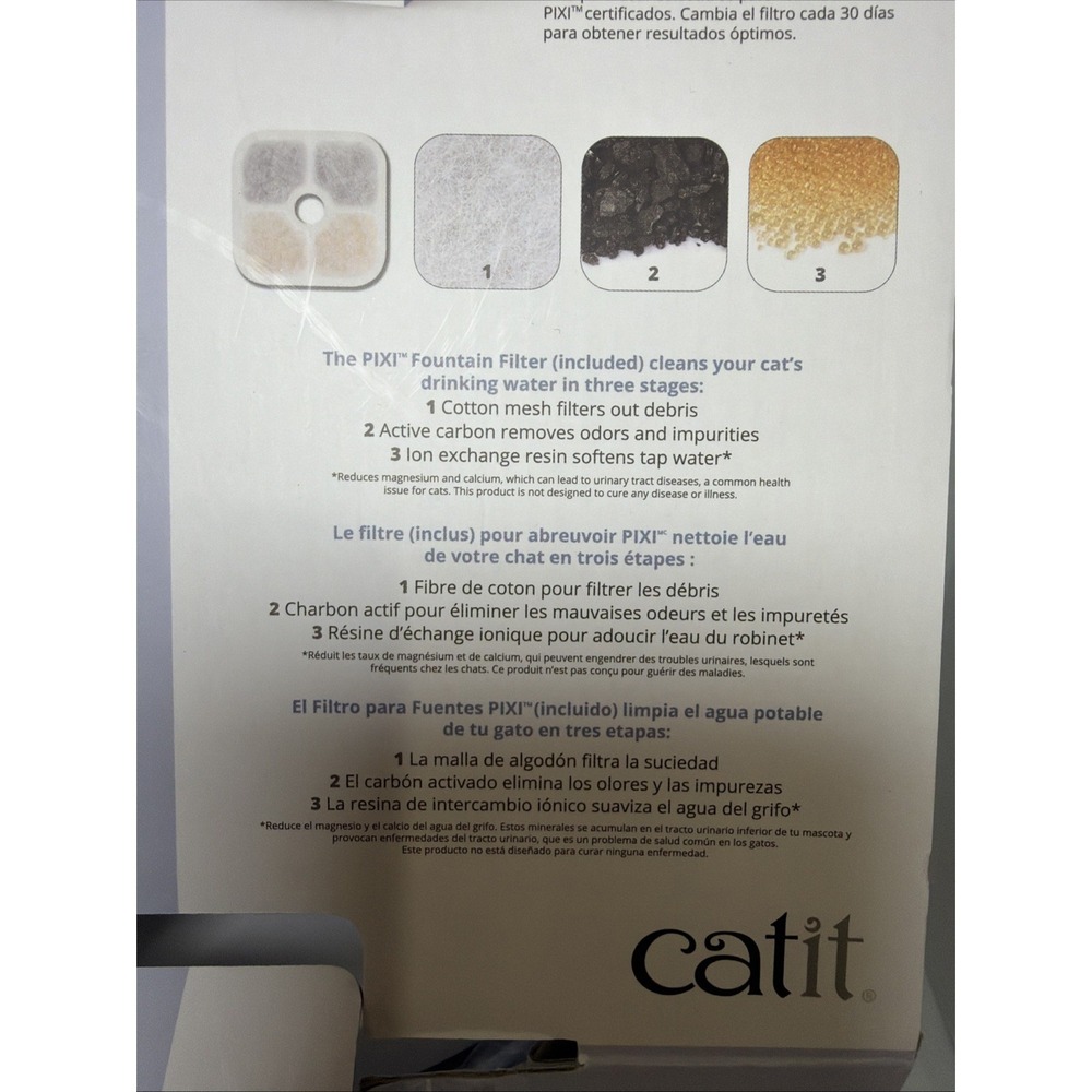 Catit Pixi Cat Drinking Fountain Blue LED Water Fountain Pet Bowl Tested - Picture 5 of 15